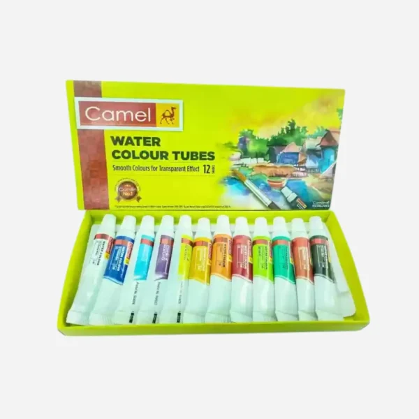 CAMEL WATER COLOUR TUBES 12 SHADES